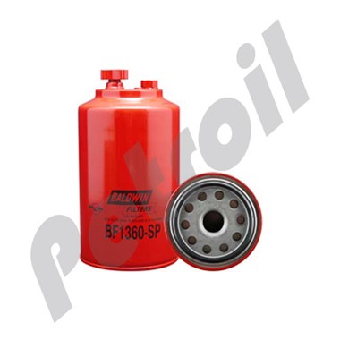 BF1360-SP Filtro Baldwin Combustible Roscado R90S c/drenaje